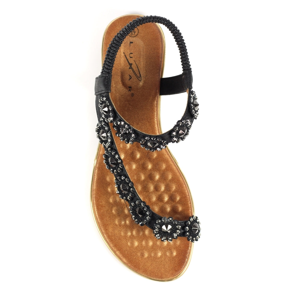 Lunar|Charlotte II Black Sandal