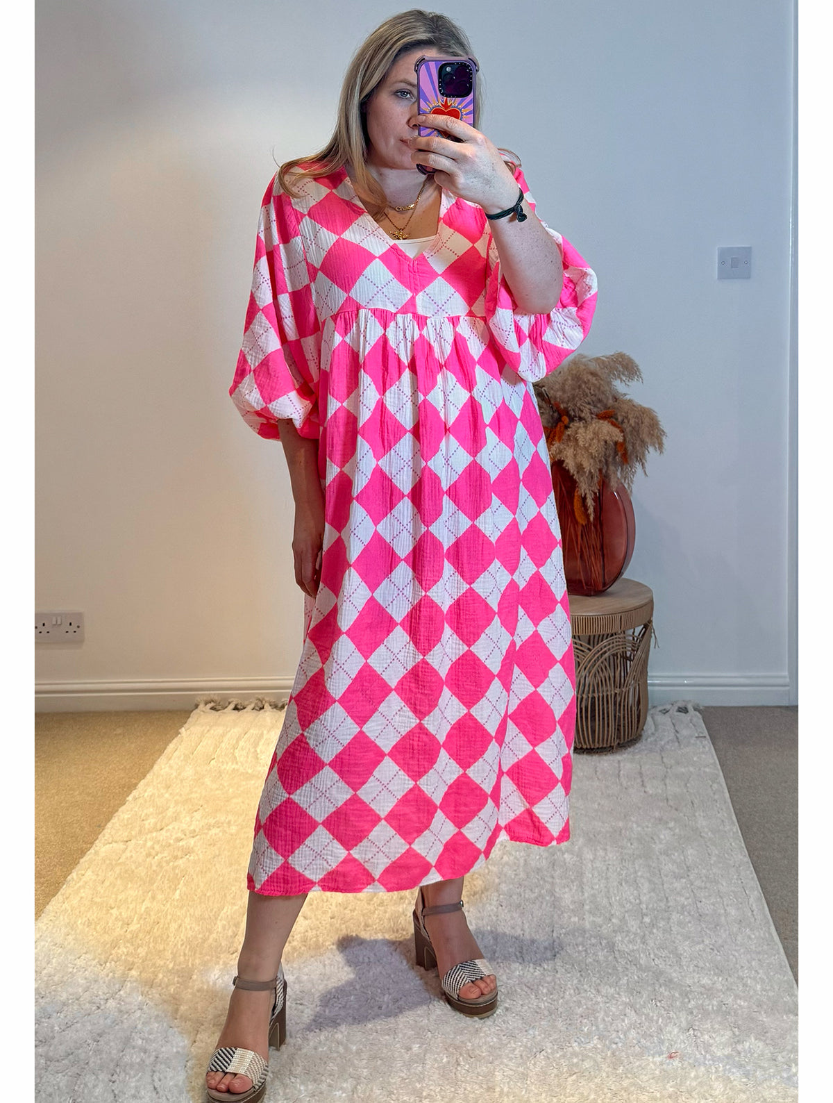 Callie Linen Mix Stripe Maxi Dress | Oatmeal  Pink Flamingo Boutique Kent