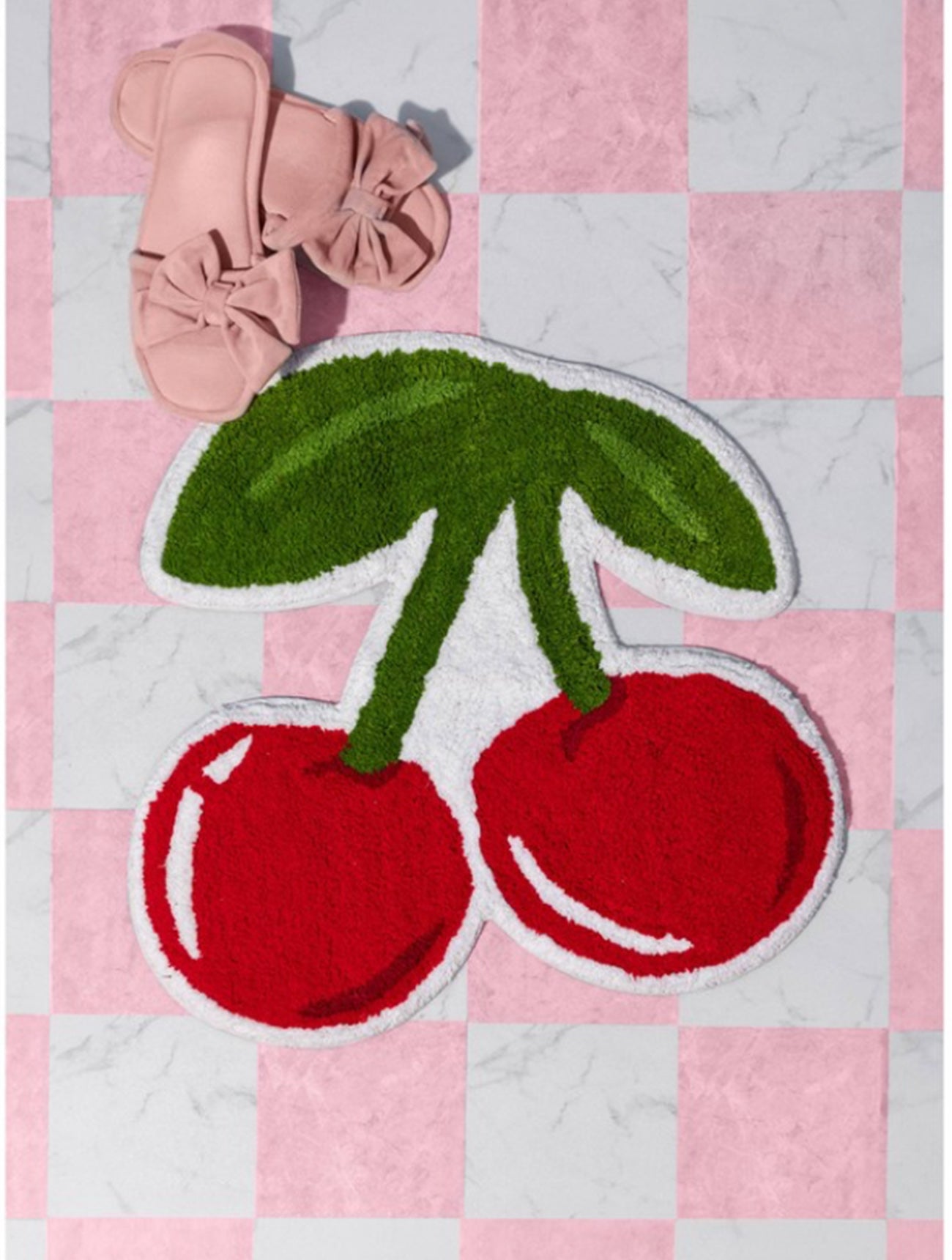 Cherry Tufted Bath Mat