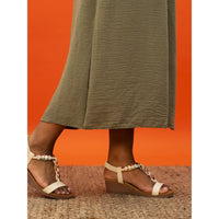 Lunar | Clemont Wedge Sandal | Beige