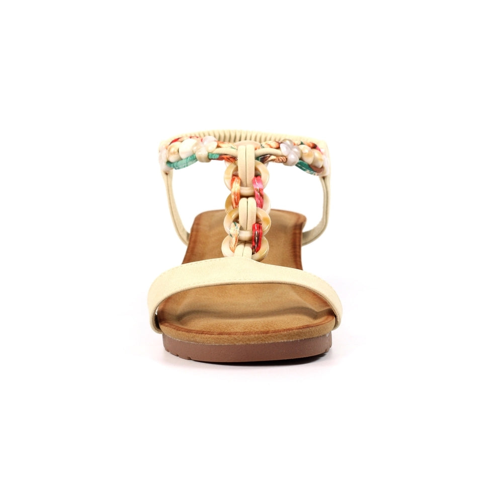 Lunar | Clemont Wedge Sandal | Beige