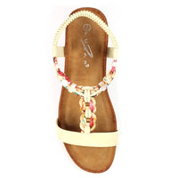 Lunar | Clemont Wedge Sandal | Beige