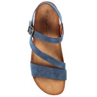 Lunar | Cluster Wedge Sandal | Navy