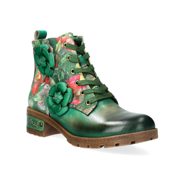 Laura Vita | Cocrailo 47 Leather Ankle Boot | Green