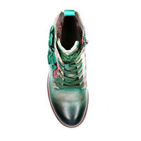 Laura Vita | Cocrailo 47 Leather Ankle Boot | Green