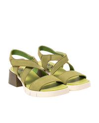 ART | 2062 Varsovia Block Heel Sandal | Nubuck Liken (Green)