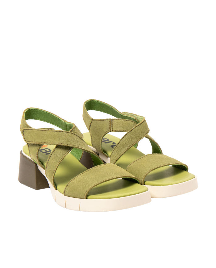ART | 2062 Varsovia Block Heel Sandal | Nubuck Liken (Green)