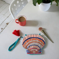 Coral Shell Make Up Bag