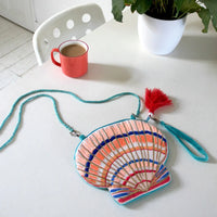 Coral Shell Make Up Bag