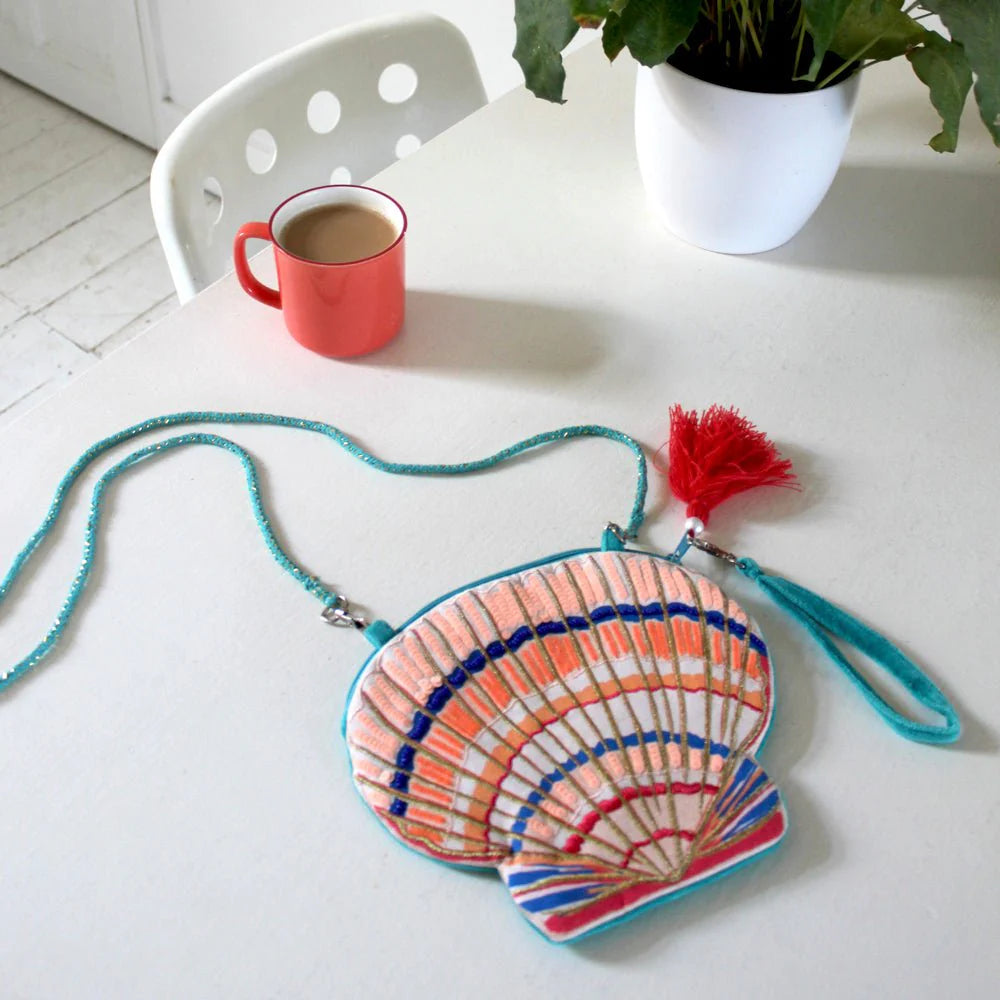 Coral Shell Make Up Bag