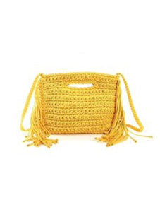 Summer Cord Fringed Crossbody Bag | Yellow