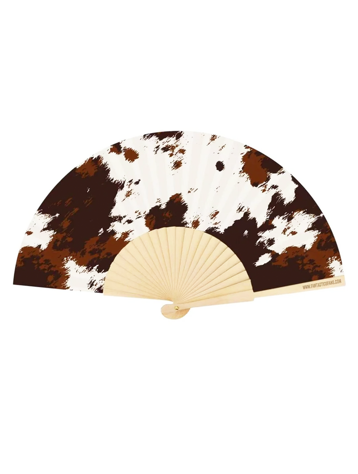 Cow Print 23cm Fan