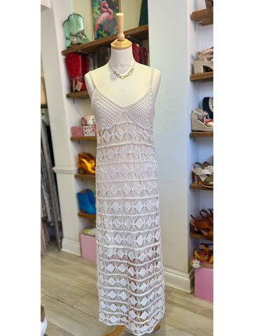 Musy Muse Crochet Cami Midi Dress | Cream