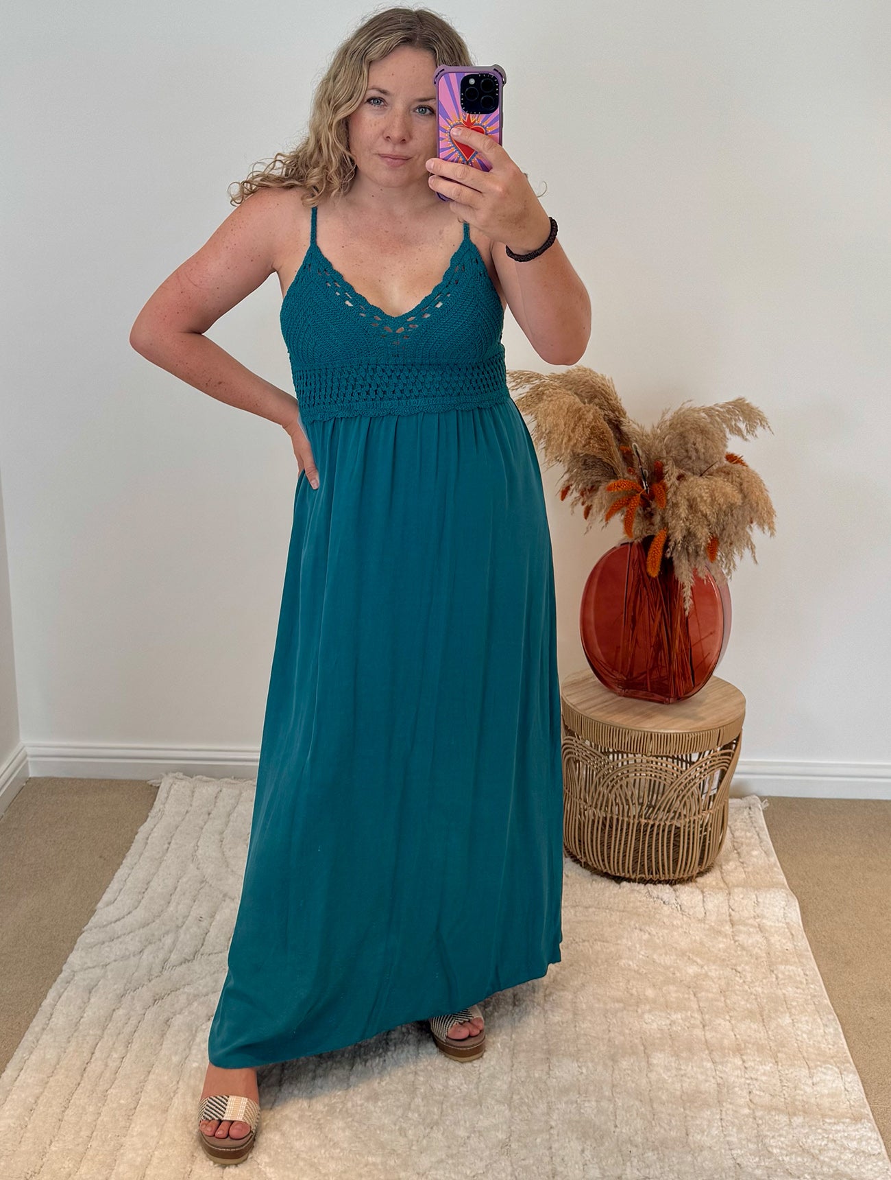 Crochet Top Maxi Dress | Various Colours