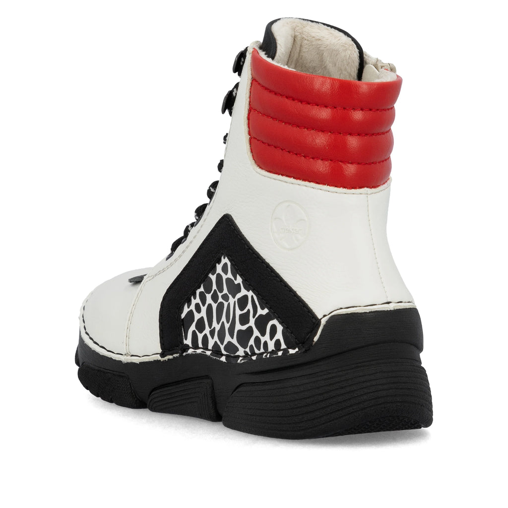 Rieker 45904-60 | Ankle Boot | Black/White/Red