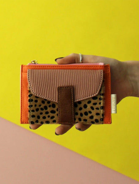 Animal Cheetah Print Purse | Orange Multi