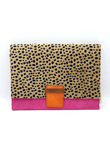 Animal Print Cheetah Travel Wallet | Orange Multi