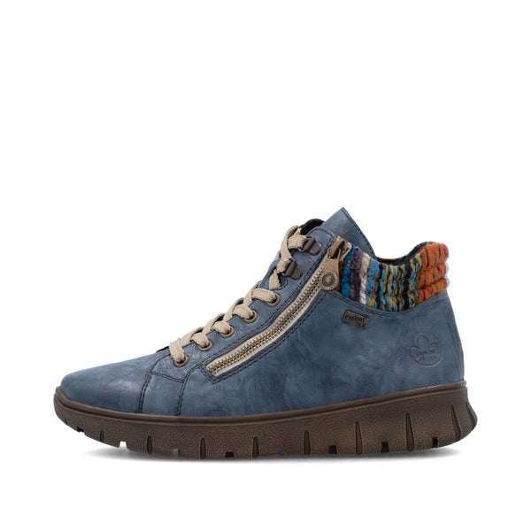 Rieker | N1305-14 Water Repellent Casual Ankle Boot | Blue