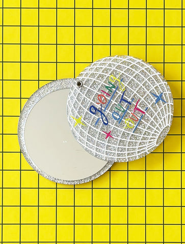 Small Talk Mirrorball Compact Mirror 'Going Out-Out'