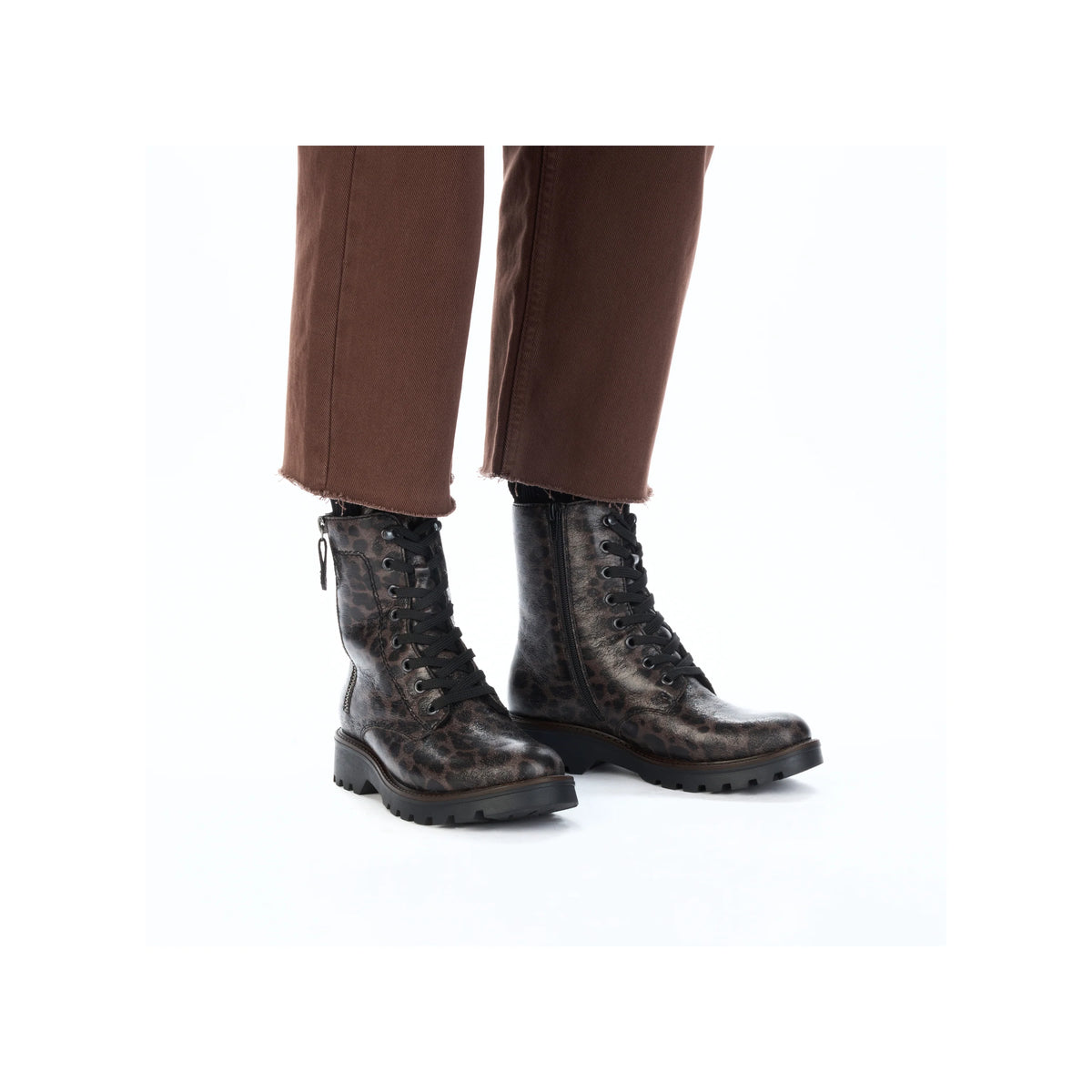 Rieker | 73210-42 | Leopard Ankle Boot | Grey Multi