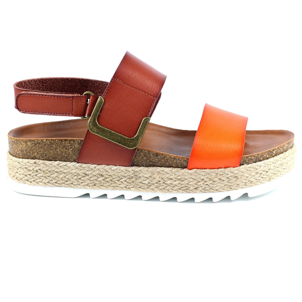 Deanna II Flatform Sandal | Orange