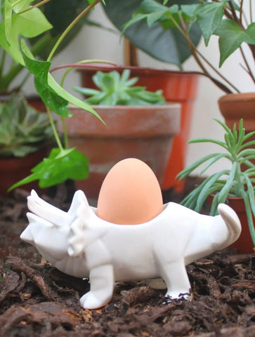 Origami Dinosaur Egg Cup | White