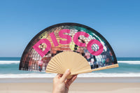 Disco Curved Slogan 23cm Fan