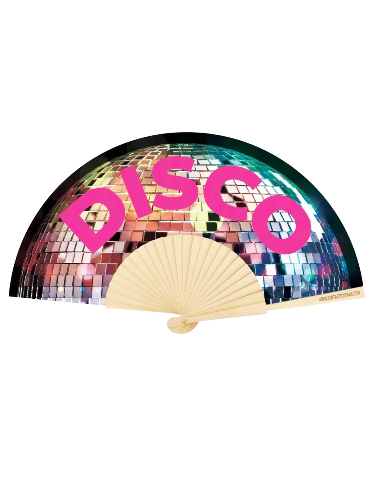 Disco Curved Slogan 23cm Fan