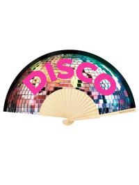 Disco Curved Slogan 23cm Fan