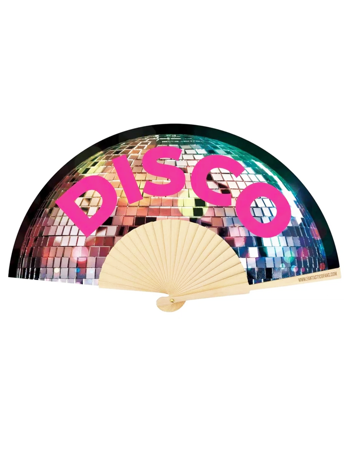 Disco Curved Slogan 23cm Fan