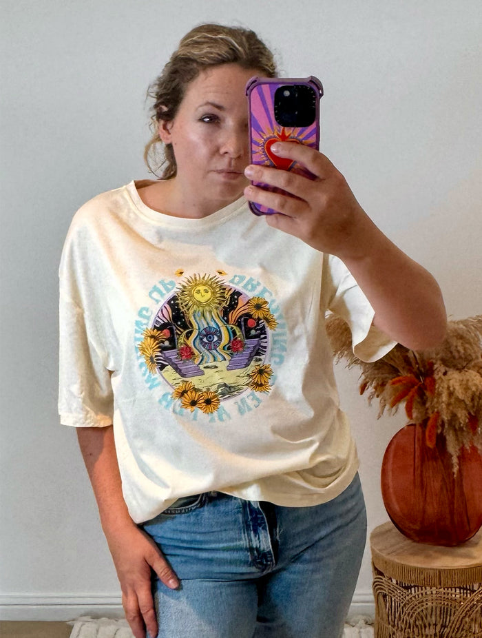 Dreamer Celestial Graphic Print Tee | Buttermilk