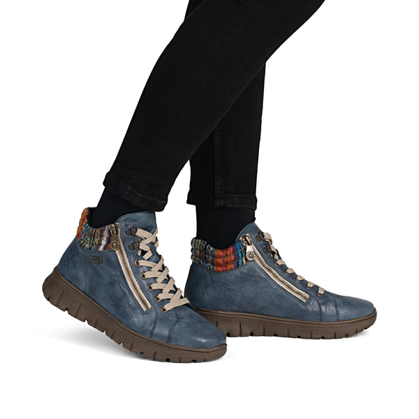 Rieker | N1305-14 Water Repellent Casual Ankle Boot | Blue