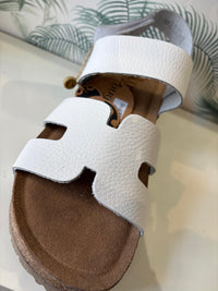 Yokono | WIWI 262 | Platform Leather Sandal | White
