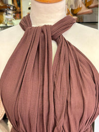 Cotton Infinity Dress | Chocolate Brown
