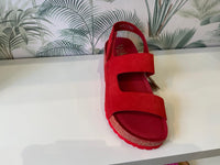 Yokono | LANKA-261 | Suede Platform Sling Back Sandal | Red