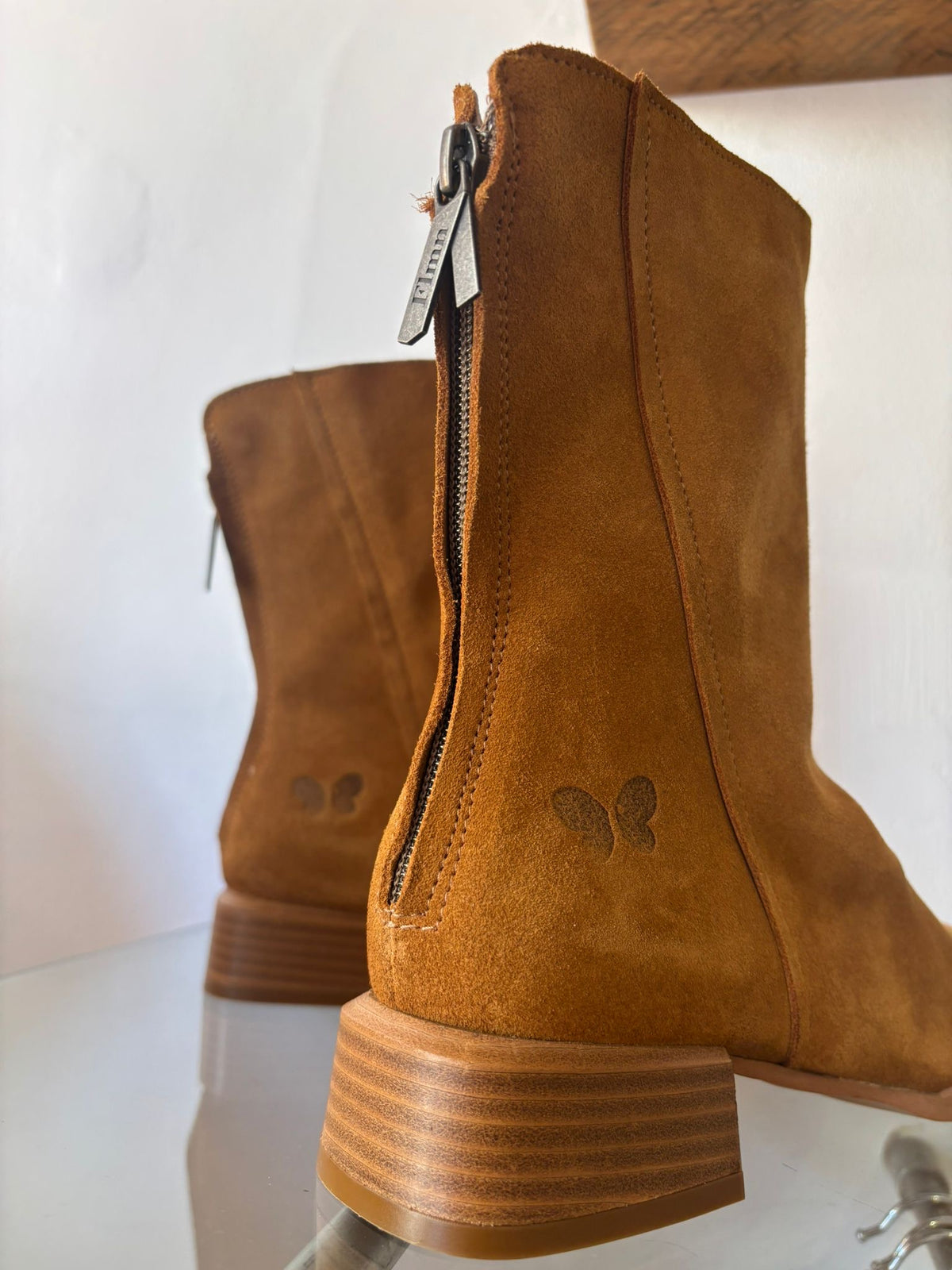 Felmini | Suede Slouch Western Boot | Sand