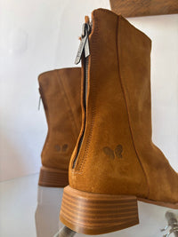 Felmini | Suede Slouch Western Boot | Sand