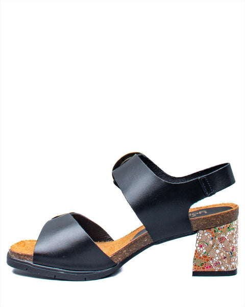 Zahara-011 Block Heel Sandal | Black