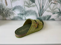 Yokono | ONLY-700 | Suede 2-Buckle Strap Sandal | Pistachio