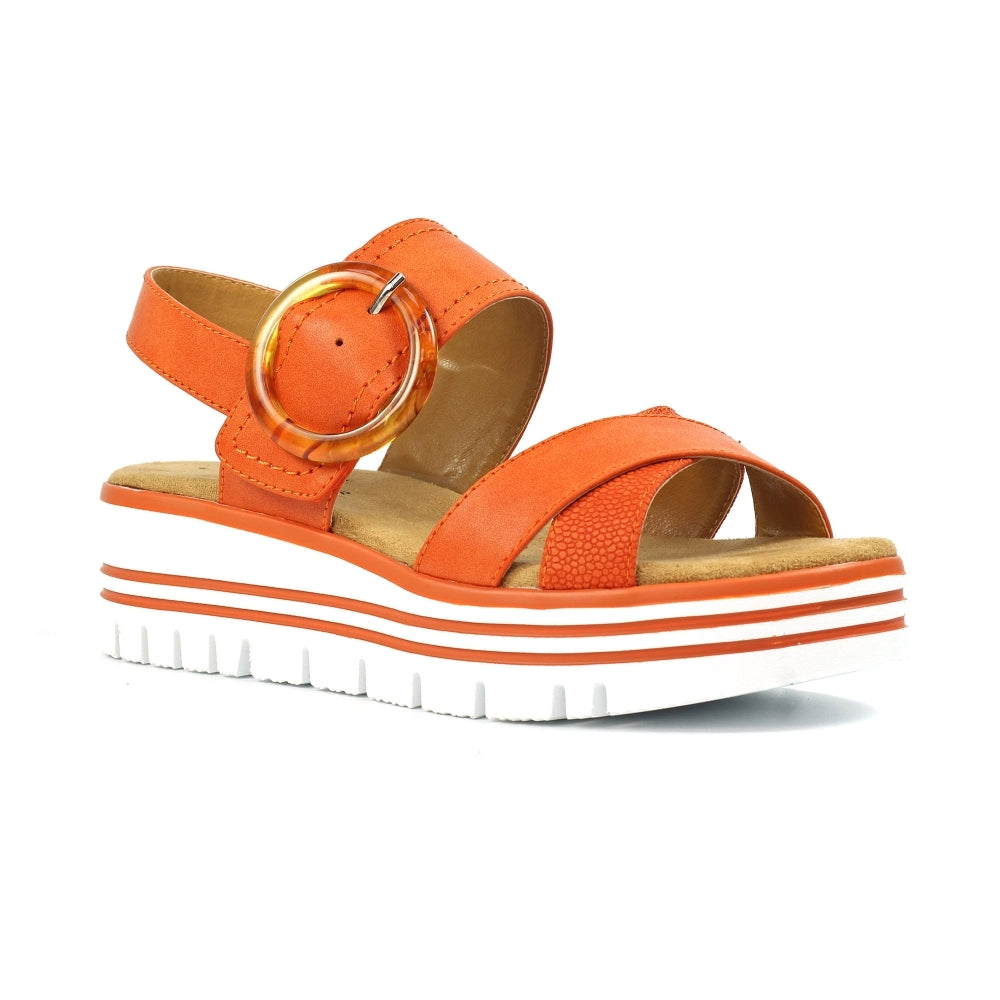 Elise | Chunky Platform Sandal | Orange