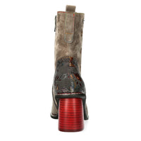 Laura Vita | Evcao 01 Heeled Lace Up Boot | Souris (Mouse)