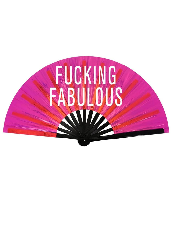 Fucking Fabulous Holographic XL Fan