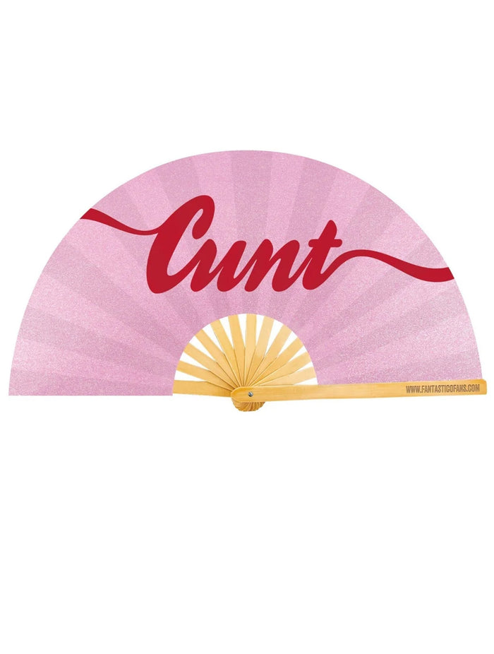 C**t Glitter Script XL Fan