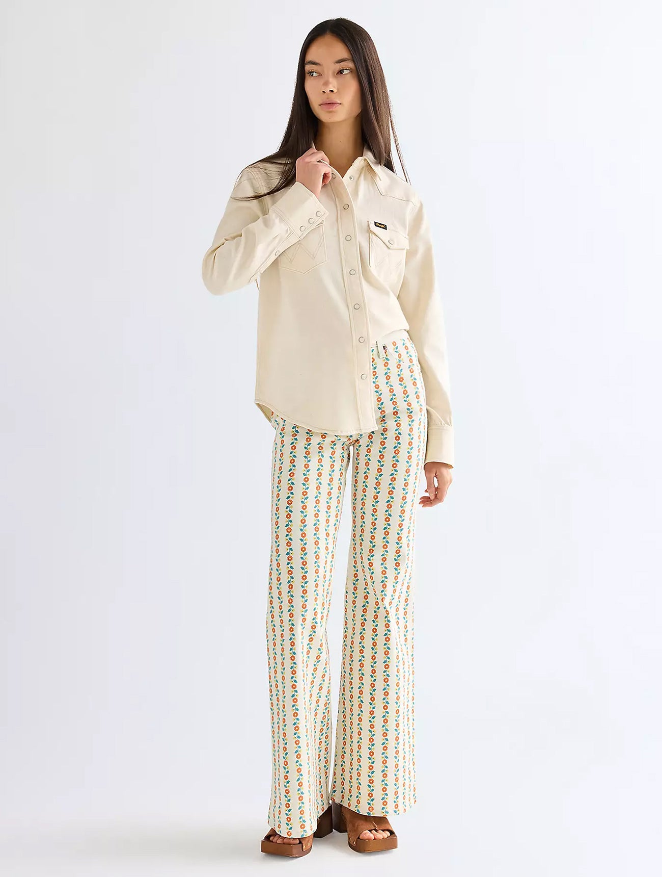 Wrangler 70s Flare Jean | Folksy Floral