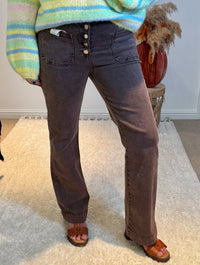 Folyrose Retro Wide Leg Jeans | Vintage Dusky Pink Wash