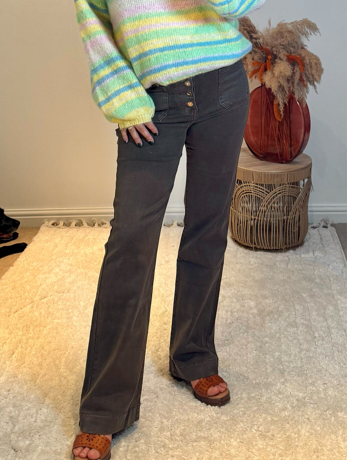 Folyrose Retro Wide Leg Jeans | Soft Chocolate