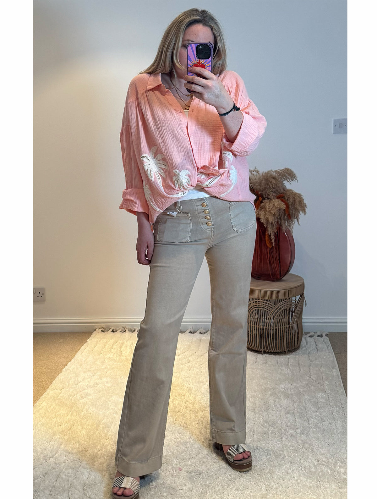 Folyrose Retro Wide Leg Jeans | Stone