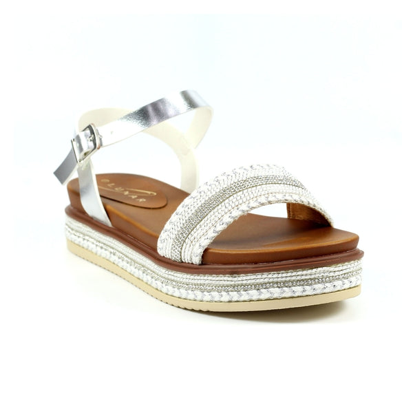 Frazer Embellished Sandal | Silver