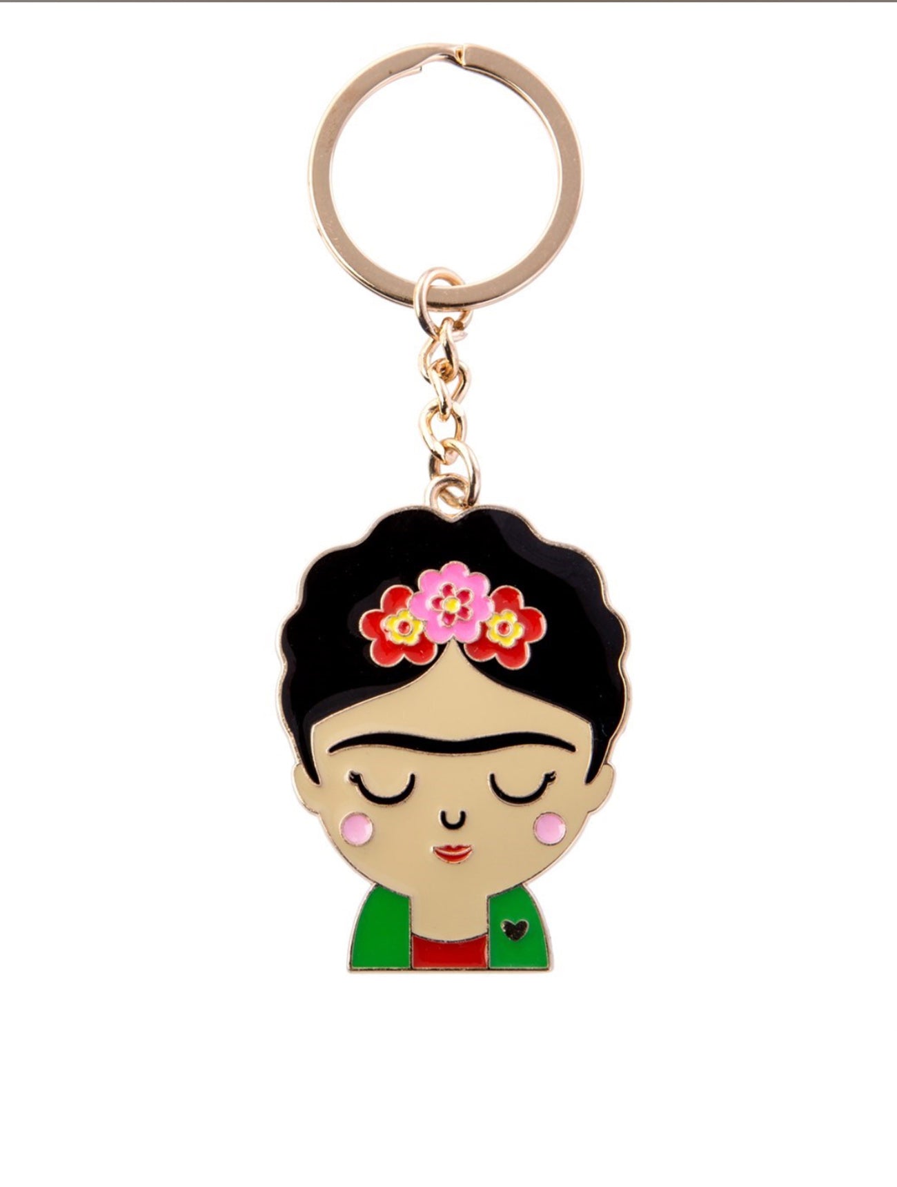 Frida Kahlo Enamel Keyring