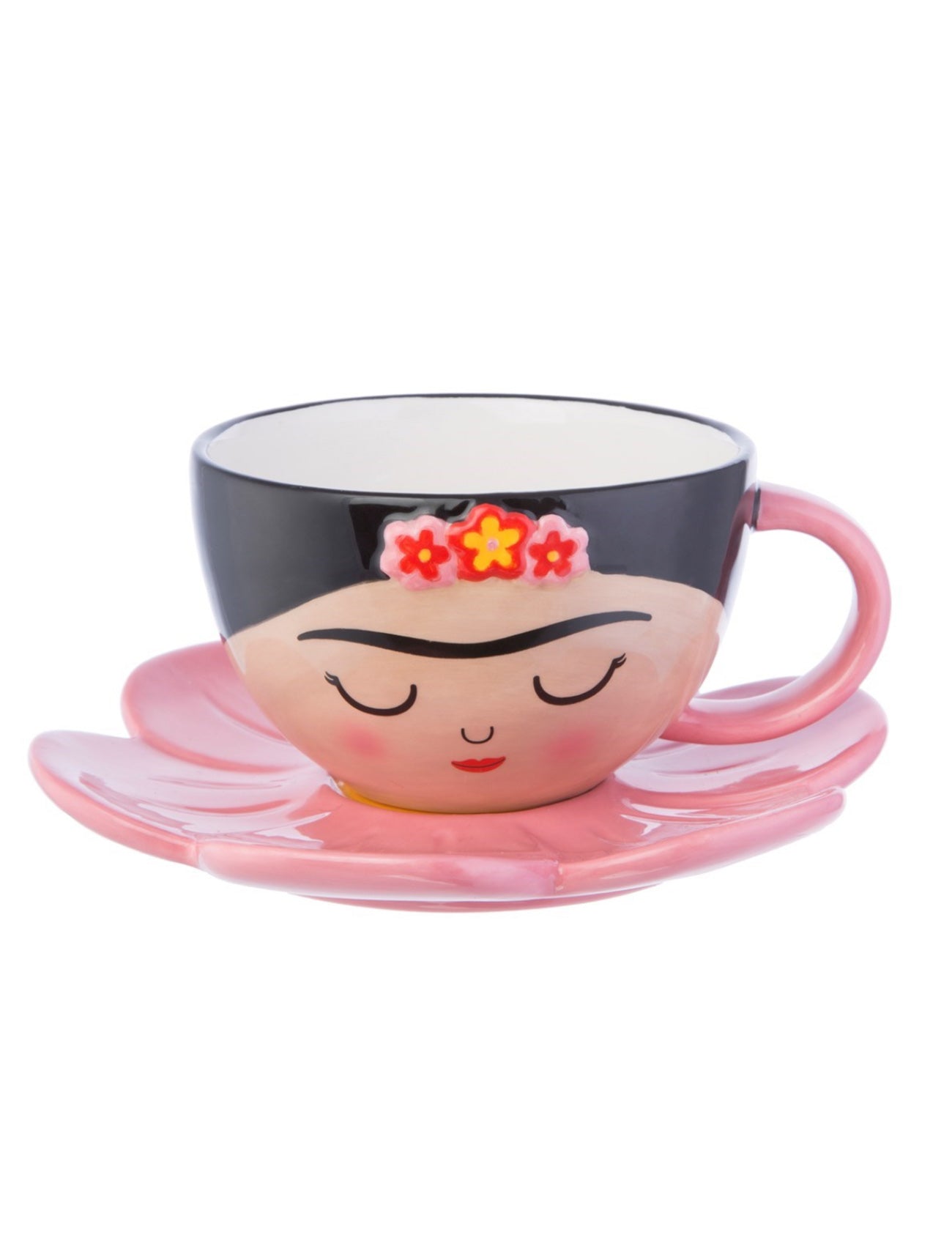 Frida Cup and Flower Saucer Set